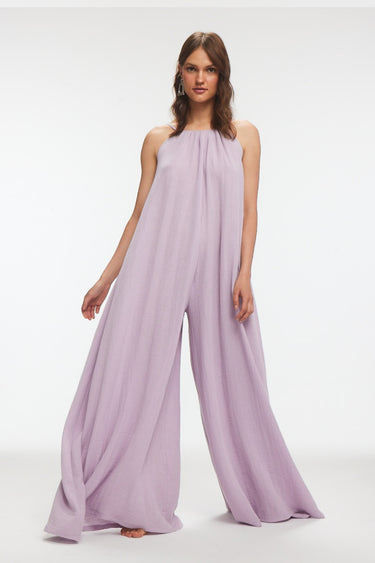 JOANA Muslin Flywheel Maxi Lilac Jumpsuit