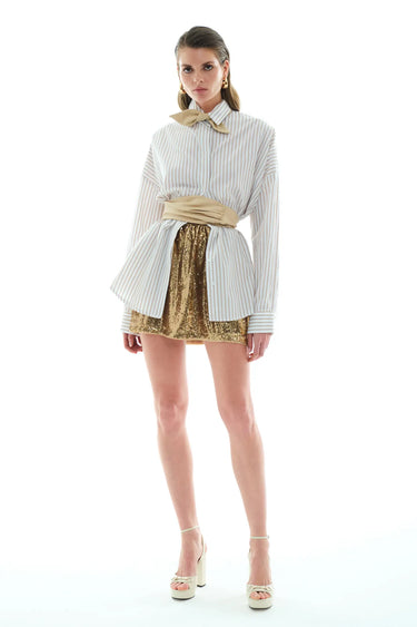 Beige Poplin Long Sleeve Gömlek