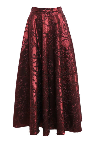 Maroon Jakar Long Skirt