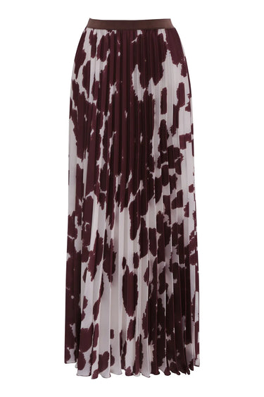 Printed Satin Long Skirt