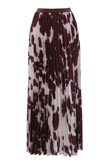 Printed Satin Long Skirt